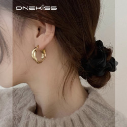 法式輕奢高級感素圈耳環女2025新款爆款時尚氣質耳圈秋冬百搭耳飾
