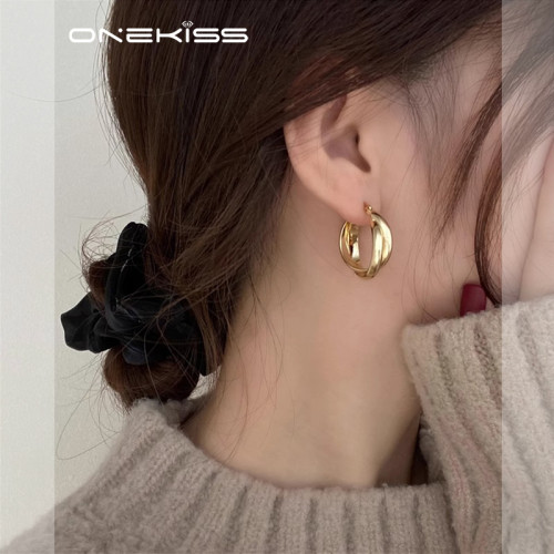 法式輕奢高級感素圈耳環女2025新款爆款時尚氣質耳圈秋冬百搭耳飾