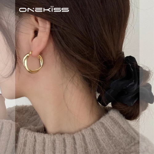 法式輕奢高級感素圈耳環女2025新款爆款時尚氣質耳圈秋冬百搭耳飾