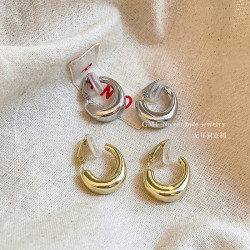 素圈金屬彈簧耳夾無耳洞女士2026新款絕美耳圈耳環高級感耳釘耳飾
