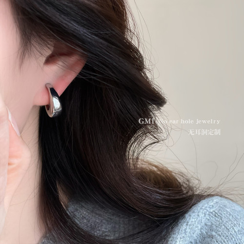 素圈金屬彈簧耳夾無耳洞女士2026新款絕美耳圈耳環高級感耳釘耳飾