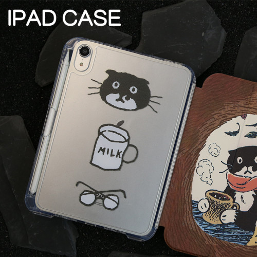 圍脖貓貓拆分亞克力ipad7/8/9保護套2026硬殼Air4/5蘋果12.9pro11/10.9Air8背殼iPad10.2防摔13寸筆槽mini6/7