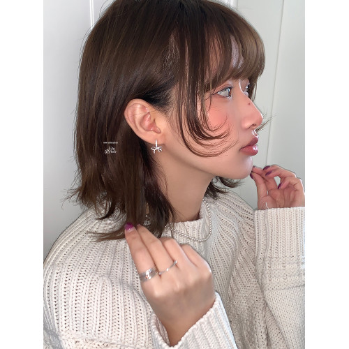 蝴蝶結鑲鑽鋯石耳環女款輕奢小衆設計感高級耳圈耳釦耳釘銀針耳飾 蝴蝶結鑲鑽鋯石耳環女款輕奢小衆設計感高級耳圈耳釦耳釘銀針耳飾