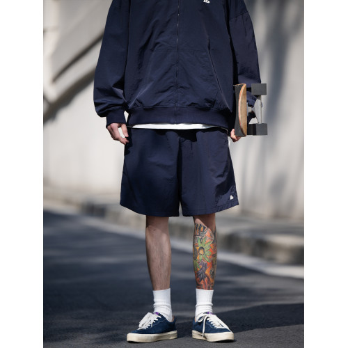 BELLKENIDEA 輕薄透氣運動休閒夏季五分褲短褲男純色潮流行簡約