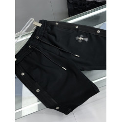 2025夏季高級拼接金屬十字架運動休閒短褲男寬鬆歐貨沙灘五分中褲