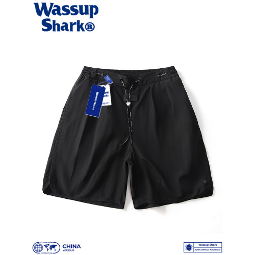 Wassup Shark夏季百搭冰感速乾運動短褲男冰絲薄款休閒五分沙灘褲