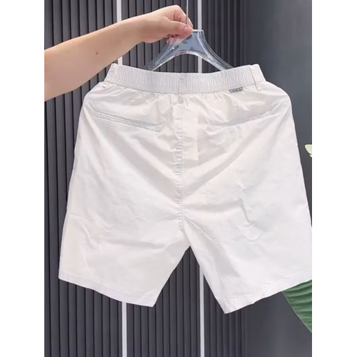 休閒短褲男士夏季薄款2025新款潮牌純白色高級簡約運動四五分褲男