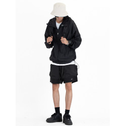 GANGURRU戶外O字母大口袋機能短褲男傘兵vibe風工裝五分褲寬鬆男