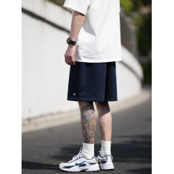 BELLKENIDEA 基礎寬鬆廓形運動休閒五分褲短褲衛褲男女百搭純色