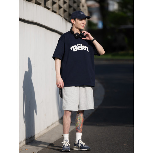 BELLKENIDEA 基礎寬鬆廓形運動休閒五分褲短褲衛褲男女百搭純色