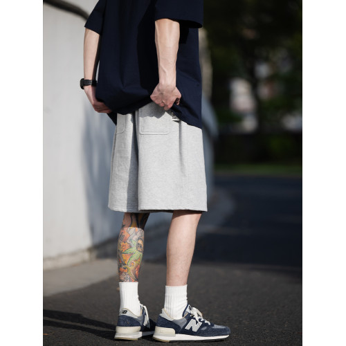 BELLKENIDEA 基礎寬鬆廓形運動休閒五分褲短褲衛褲男女百搭純色