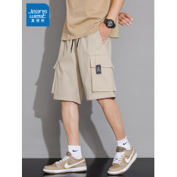 真維斯美式工裝褲短褲男2024新款寬鬆夏季薄款休閒五分褲男裝短褲