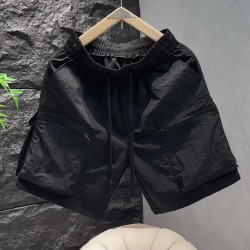 拉鍊口袋短褲男夏季2025新款潮牌百搭工裝五分褲寬鬆運動休閒中褲