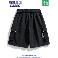 唐獅集團DESSO短褲男美式百搭寬鬆休閒運動青少年潮牌工裝五分褲