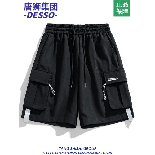 唐獅集團DESSO短褲男美式百搭寬鬆休閒運動青少年潮牌工裝五分褲