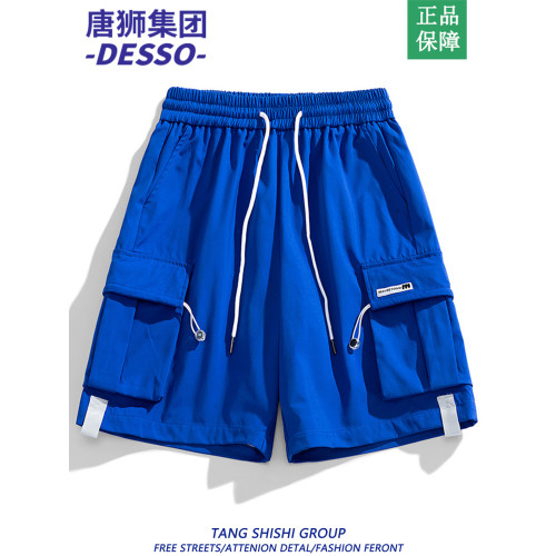 唐獅集團DESSO短褲男美式百搭寬鬆休閒運動青少年潮牌工裝五分褲