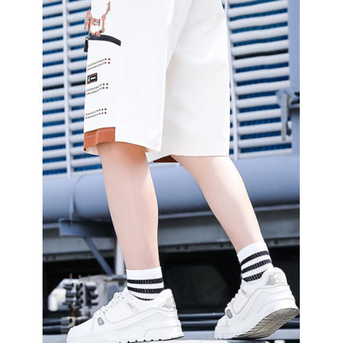 沙灘短褲男夏季籃球跑步運動五分褲外穿薄款潮牌直筒寬鬆休閒中褲