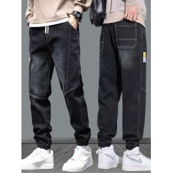 青少年牛仔套裝男士春秋冬季新款外套潮牌大高中學生夾克加絨加厚