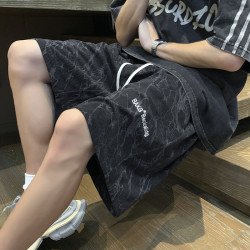 夏季薄款短褲男潮牌ins寬鬆運動五分褲子潮流百搭休閒沙灘中褲