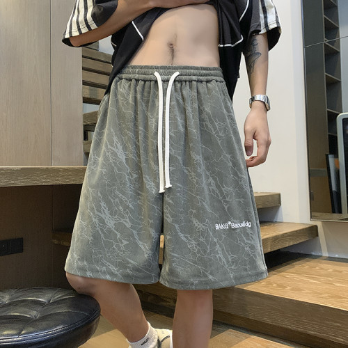 夏季薄款短褲男潮牌ins寬鬆運動五分褲子潮流百搭休閒沙灘中褲