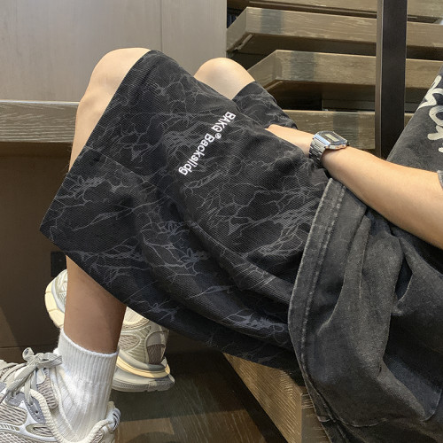 夏季薄款短褲男潮牌ins寬鬆運動五分褲子潮流百搭休閒沙灘中褲