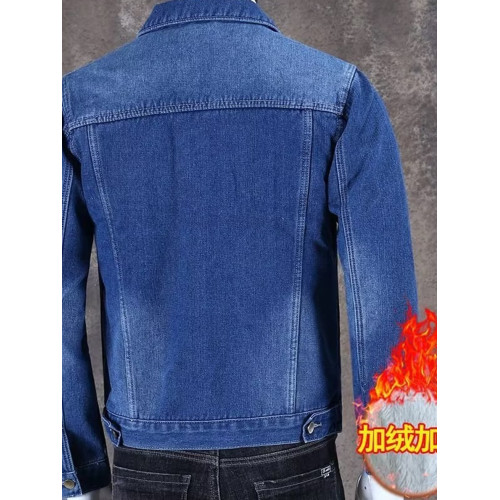 秋冬加絨牛仔外套男潮牌百搭休閒工裝夾克外穿耐磨加厚工作服上衣