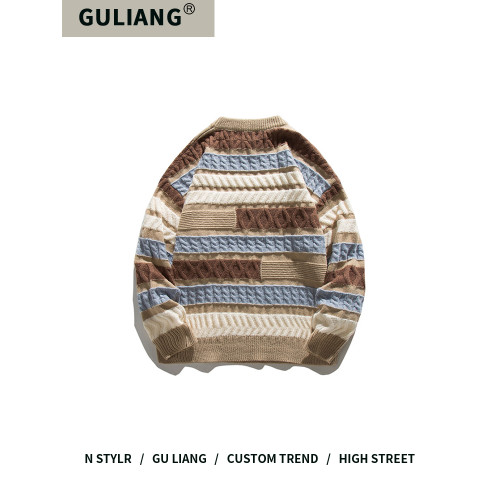GU LIANG「設計師品牌」好物精選丨日系撞色拼接慵懶風情侶毛衣潮