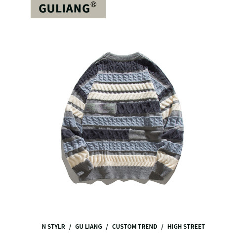 GU LIANG「設計師品牌」好物精選丨日系撞色拼接慵懶風情侶毛衣潮
