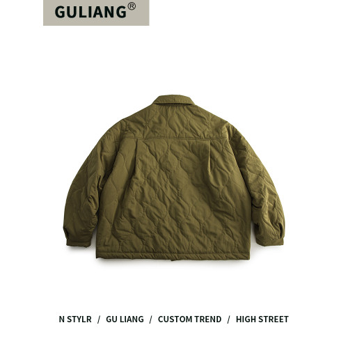 GU LIANG「設計師品牌」好物精選丨日系簡約純色絎線情侶薄棉外套