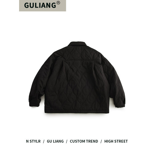 GU LIANG「設計師品牌」好物精選丨日系簡約純色絎線情侶薄棉外套