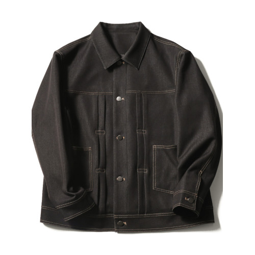 設計師限定2025早春新款男士商務休閒明輯線水洗彈力牛仔外套9767