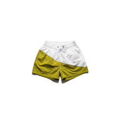 美式休閒高級帶內襯撞色拼接三分短褲男款夏季輕薄速乾運動沙灘褲