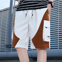 夏季短褲男薄款工裝五分褲休閒寬鬆外穿大褲衩潮牌青年男裝中褲子