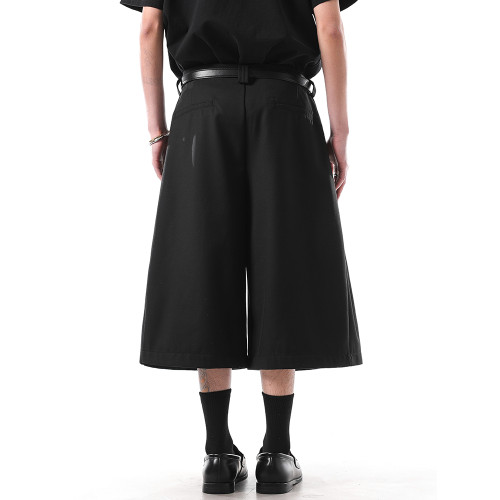 BLANKIN 夏季設計感廓形垂感灰色七分褲男女時髦百搭休閒西褲短褲