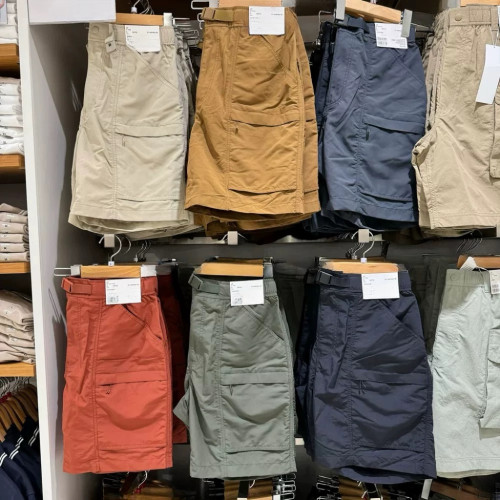 夏季男女防水尼龍機能工裝短褲休閒中褲寬鬆運動五分褲463870