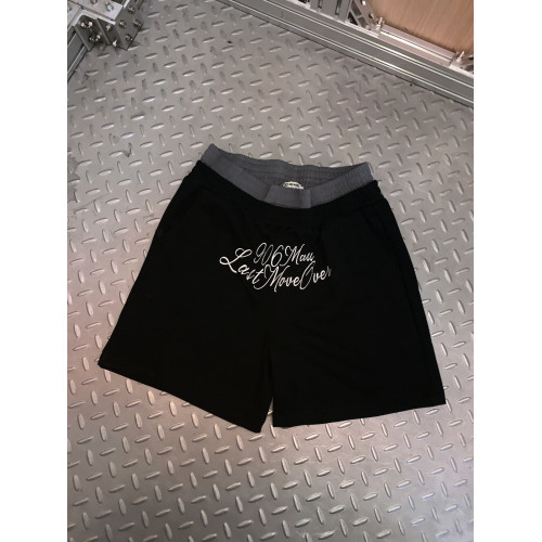 阿荒與阿鹵韓國復古松緊腰運動休閒男女短褲五分褲設計感日常情侶