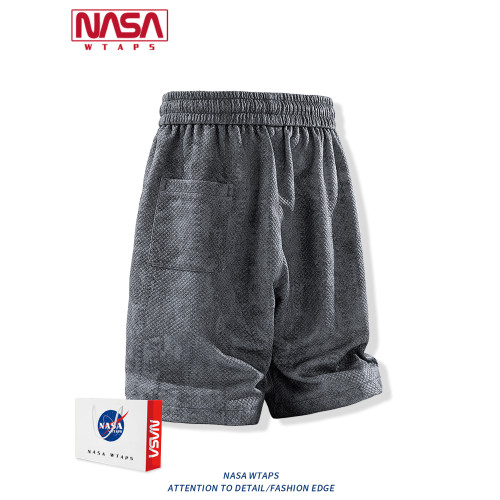 NASA WTAPS美式紥染休閒短褲男士夏季寬鬆運動冰感透氣運動五分褲