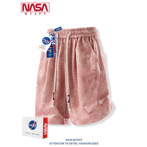NASA WTAPS美式紥染休閒短褲男士夏季寬鬆運動冰感透氣運動五分褲