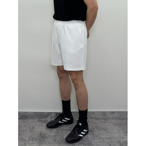 Roast lucky夏季中縫線單褶直筒休閒短褲 百搭健身基礎款運動抽繩