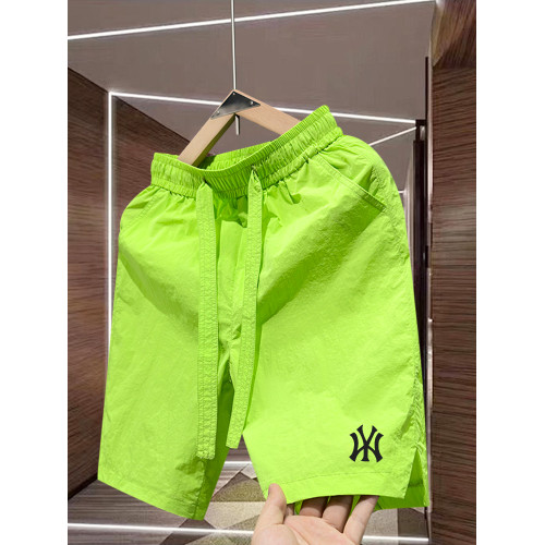 夏季新款美式速乾中褲ins男生短褲刺綉男士五分褲寬鬆情侶沙灘褲