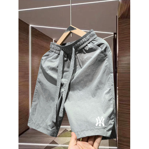 夏季新款美式速乾中褲ins男生短褲刺綉男士五分褲寬鬆情侶沙灘褲