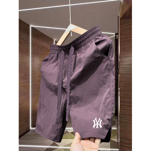 夏季新款美式速乾中褲ins男生短褲刺綉男士五分褲寬鬆情侶沙灘褲