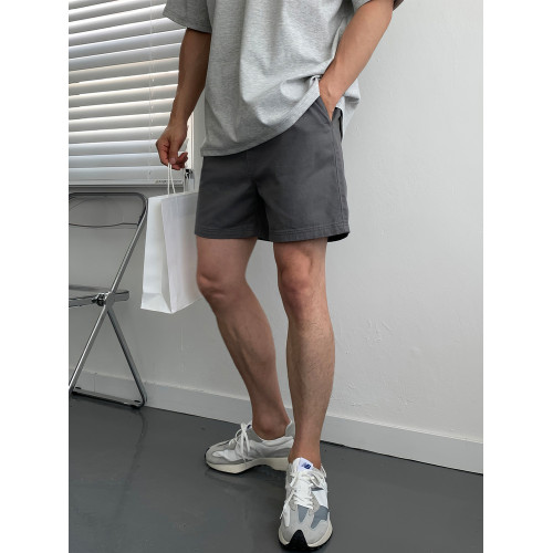 深卡其色時尚休閒短褲男款夏季美式潮流痞帥vibe風寬鬆直筒四分褲