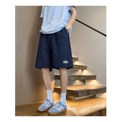 高檔夏季薄款男士短褲2025新款美式泡泡紗潮牌休閒五分褲寬鬆中褲