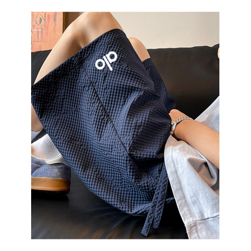 高檔夏季薄款男士短褲2025新款美式泡泡紗潮牌休閒五分褲寬鬆中褲