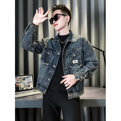 牛仔外套男款加絨加厚夾克上衣2025新款爆款秋冬季高級感保暖男裝