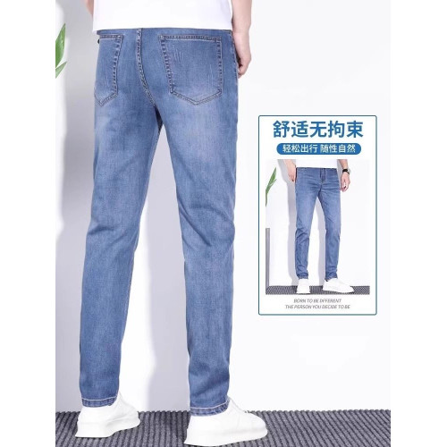 真維斯男士牛仔褲2025新款冬季加絨修身直筒彈力百搭休閒長褲子男