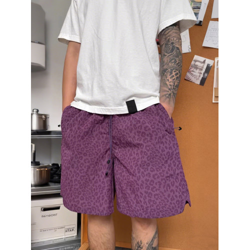 夏季山系豹紋工裝短褲戶外機能風防水速乾男寬鬆百搭運動五分短褲