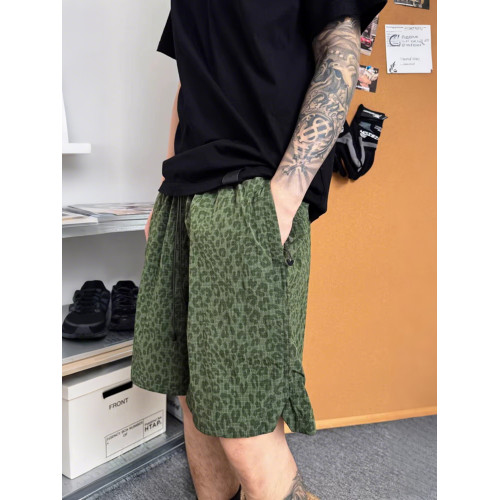 夏季山系豹紋工裝短褲戶外機能風防水速乾男寬鬆百搭運動五分短褲