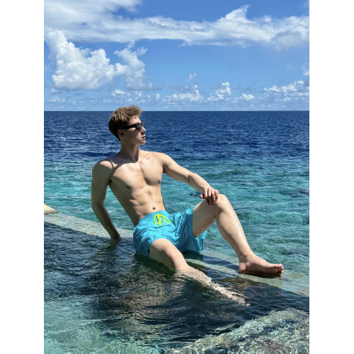 戶外海邊沙灘冰絲速乾可下水短褲男寬鬆短褲男士沖浪褲溫泉遊泳褲